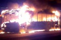 На остановке в Жилино сгорел рейсовый автобус